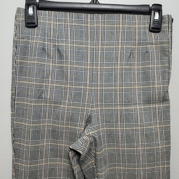 Zara women's plaid legging size M gray new with tags office carrier prep… - Picture 2 of 7